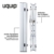 Uquip Variety M Aluminium Falttisch für 4 Personen Höhenverstellbar (89x53cm) - 6