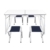 vidaXL Campingtisch Set mit 4 Hockern Klappmöbel Stühle Tisch Falthocker 120x60 - 2