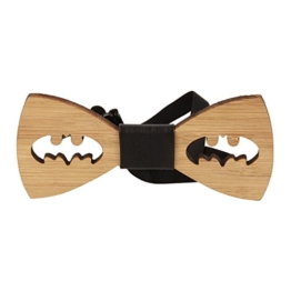 Vikings Fliege Holz Batman Woody, Braun, 9,5 cm x 4 cm - 1