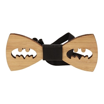 Vikings Fliege Holz Batman Woody, Braun, 9,5 cm x 4 cm - 1