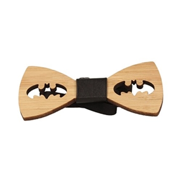Vikings Fliege Holz Batman Woody, Braun, 9,5 cm x 4 cm - 2