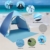 Wayrank Strandmuschel mit Reißverschluss-Türvorhang, Pop Up Strandzelt Wasserdich für Camping Picknick Strand Garten Outdoor - 4