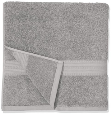 AmazonBasics Handtuch-Set, ausbleichsicher, 2 Badetücher und 2 Handtücher, Grau, 100% Baumwolle 500g/m² - 4