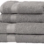 AmazonBasics Handtuch-Set, ausbleichsicher, 2 Badetücher und 2 Handtücher, Grau, 100% Baumwolle 500g/m² - 1