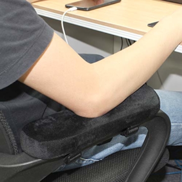 ANSUG 2 Stück Stuhl Armlehne Pad, Memory Foam Ellenbogen Kissen abnehmbare Stuhl Arm Abdeckungen für Bürostühle und Rollstuhl - Größe 9,8 * 3 * 1,4