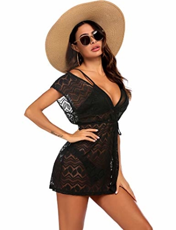 Balancora Damen Strandkleid Große Größen Boho Rückenfrei Spitze Bikini Cover Up Strandkleid Sommerkleid S-XXL - 6