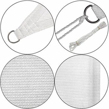 BB Sport Sonnensegel 2m x 2.5m Kokos HDPE Rechteckig UV Schutz Garten Terrasse Camping Sonnenschutz Windschutz Schattenspender - 2