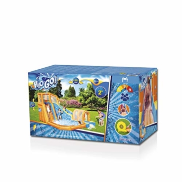 Bestway H2OGO! Wasserpark Hurricane, Planschbecken mit Wasserrutsche und Kletterwand, 420x320x260 cm - 8