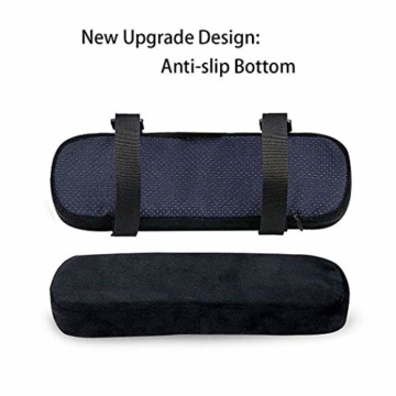 BJ-SHOP Armlehnen Pads Armlehnen Polster Ergonomisches Memory Foam Anti-Rutsch-Ellbogenstützkissen für Ellbogenentlastung (schwarz) Bürostuhl Armpolster - 3