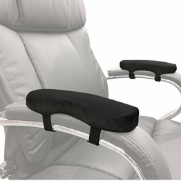 BJ-SHOP Armlehnen Pads Armlehnen Polster Ergonomisches Memory Foam Anti-Rutsch-Ellbogenstützkissen für Ellbogenentlastung (schwarz) Bürostuhl Armpolster - 1