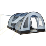 CampFeuer Campingzelt für 4 Personen | Großes Familienzelt mit 3 Eingängen und 5.000 mm Wassersäule | Tunnelzelt | blau/grau | Gruppenzelt | So Macht Camping Spaß! - 1