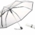 Carlo Milano Regenschirm: Stabiler Automatik-Taschenschirm mit transparentem Dach, Ø 100 cm (Schirm transparent) - 1