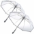 Carlo Milano Schirm: 2er-Set transparente Stock-Regenschirme, Stahl & Fiberglas, Ø 100 cm (Regenschirm durchsichtig) - 1