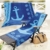 Delindo Lifestyle® Frottee Strandtuch Tropical Anker BLAU XXL, 100% Baumwolle, Strandlaken ist 180x200 cm groß - 4