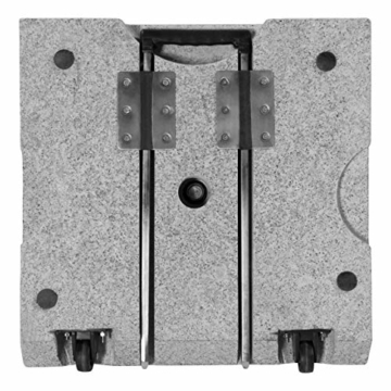 Doppler Active Trolley Granitsockel – 50 kg mit ausziehbarem Zuggriff und Rollen – Für Sonnenschirme – Rostfrei - 2