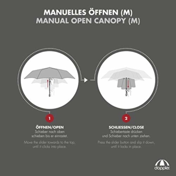 doppler Taschenschirm Zero,99 – Gewicht von nur 99 Gramm – Stabil – Windproof – 21 cm – Cool Grey - 2