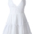 ECOWISH V Ausschnitt Kleid Damen Spitzenkleid Träger Rückenfreies Kleider Sommerkleider Strandkleider Weiß XL - 3