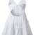 ECOWISH V Ausschnitt Kleid Damen Spitzenkleid Träger Rückenfreies Kleider Sommerkleider Strandkleider Weiß XL - 7