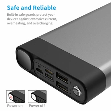 Externer Akku 30000mAh Powerbanks Mobiles Portable Ladegerät Die kann Nicht nur Ihr Handy Aufladen sondern sie ist auch kompatibel mit Spielkonsole ( Grau_30000mAh) - 2
