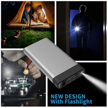 Externer Akku 30000mAh Powerbanks Mobiles Portable Ladegerät Die kann Nicht nur Ihr Handy Aufladen sondern sie ist auch kompatibel mit Spielkonsole ( Grau_30000mAh) - 6