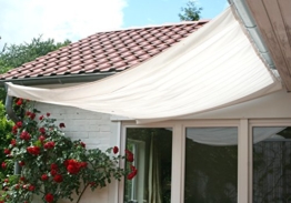 Floracord Sonnensegel Bausatz Universal 330x200 mit Sonnnensegel 330 x 200 cm uni hell elfenbein, beige - 1