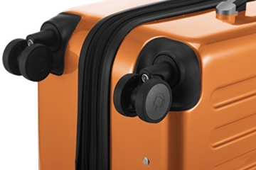 HAUPTSTADTKOFFER - Alex - 4 Doppel-Rollen Hartschalen-Koffer Koffer Trolley Rollkoffer Reisekoffer, TSA, 65 cm, 74 Liter, Orange - 7