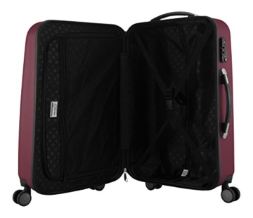 HAUPTSTADTKOFFER - Wedding - Hartschalenkoffer Trolley Rollkoffer Reisekoffer, TSA, Doppelrollen, 65 cm, 71 Liter, Burgund - 9