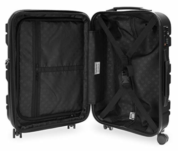 HAUPTSTADTKOFFER - X-Kölln - Handgepäck Trolley, Bordgepäck, Koffer, Volumenerweiterung, TSA, 4 gummierte Doppelrollen, 55 cm, 50 L, Schwarz matt - 7
