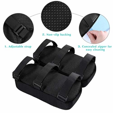 Healifty Armlehnen Polster - Memory Foam für Bürostuhl und Spielstuhl Armlehnen Bezüge Ergonomisch für Ellbogen und Unterarm Anti-Rutsch Unterseite (2PCS) - 5