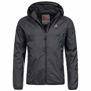 Höhenhorn Rigi Herren Regen Jacke Outdoor Rain Freizeitjacke Schwarz Gr M - 1