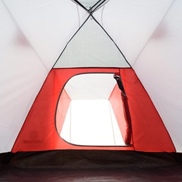 JUSTCAMP Campingzelt Austin 4, Kuppelzelt, Doppelwandig, 4 Personen - grau, Iglu Zelt, Festival, Ausflug, Reise - 6