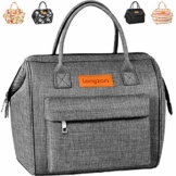 longzon 15L Kühltasche Lunchtasche Picknicktasche Wiederverwendbare Faltbar Thermotasche Kühltasche für Camping, BBQ, Wandern, Picknick- Grau - 1