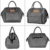 longzon 15L Kühltasche Lunchtasche Picknicktasche Wiederverwendbare Faltbar Thermotasche Kühltasche für Camping, BBQ, Wandern, Picknick- Grau - 3