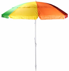 matrasa Sonnenschirm mit Schraubdorn - 200 cm Durchmesser UV50+ Strandschirm (Bunt) - 1