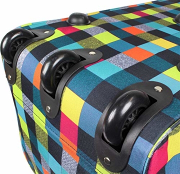 normani Reisetasche Jumbo Big-Travel mit Rollen riesige XXL Farbe Neon Square - 3