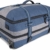 normani XXL Reisetasche mit 125 Liter und 3 großen Fächern - Trolley mt Zwei Rollen Farbe Blau/Grau - 2