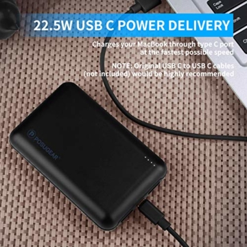 POSUGEAR Powerbank 20000mAh Quick Charge 3.0, Powerbank USB C PD 22.5W mit 3 Ausgängen Kompatibel mit Handy, Tablet, Laptop (Zwei Kabel-Type C & Micro) - 6