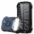 Powerbank Solar 26800mAh QI Wireless Solar Ladegerät mit 3 Eingangswege und 4 Geräte Ausgängen Max 5V/3.1A Solar Power Bank Externer Akku mit 18 LED Taschenlampe für Handys Outdoor Aktivitäten - 1