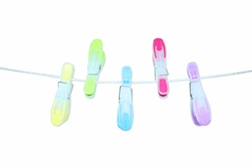 SOHFA Wäscheklammern - 50er Set Wäscheklammer- Klammern aus stabilem Kunststoff mit Soft-Grip - für Wäscheleine, Wäschespinne oder Wäscheständer (50 Stück) - 3
