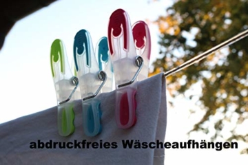 SOHFA Wäscheklammern - 50er Set Wäscheklammer- Klammern aus stabilem Kunststoff mit Soft-Grip - für Wäscheleine, Wäschespinne oder Wäscheständer (50 Stück) - 6