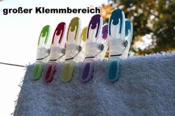 SOHFA Wäscheklammern - 50er Set Wäscheklammer- Klammern aus stabilem Kunststoff mit Soft-Grip - für Wäscheleine, Wäschespinne oder Wäscheständer (50 Stück) - 7