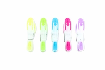 SOHFA Wäscheklammern - 50er Set Wäscheklammer- Klammern aus stabilem Kunststoff mit Soft-Grip - für Wäscheleine, Wäschespinne oder Wäscheständer (50 Stück) - 8
