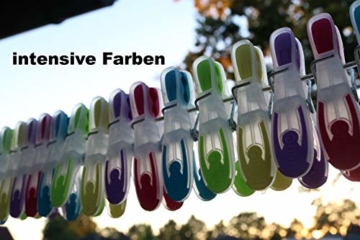 SOHFA Wäscheklammern - 50er Set Wäscheklammer- Klammern aus stabilem Kunststoff mit Soft-Grip - für Wäscheleine, Wäschespinne oder Wäscheständer (50 Stück) - 10