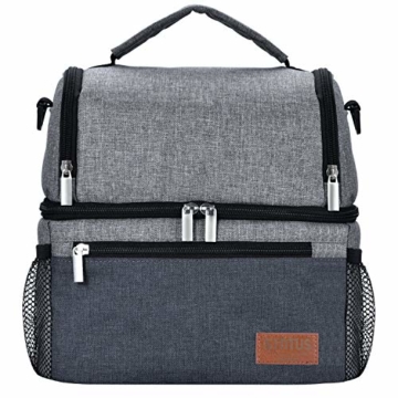 STNTUS INNOVATIONS Kühltasche, Kühltasche mit Kühlakkus, Lunchtasche, Kleine Kühltasche für Unterwegs, Picknicktasche, Isoliertasche, Meal Prep Tasche, Thermo Tasche Herren Damen, Brotzeittasche - 7