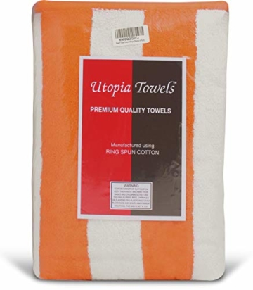Utopia Towels - 4er Pack XXL Strandtuch Baumwolle Cabana Stripe - 76 x 152 cm, Varietät Pack - 6