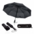 VON HEESEN Regenschirm sturmfest bis 140 km/h - inkl. Schirm-Tasche & Reise-Etui - Taschenschirm mit Auf-Zu-Automatik, klein, leicht & kompakt, Teflon-Beschichtung, windsicher, stabil (Schwarz) - 8