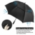 ZOMAKE Automatisches Öffnen Golf Regenschirm 172,7 cm Oversize Extra Groß Double Canopy belüftet Winddicht wasserdicht Stick Schirme(Schwarz) - 2