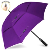 ZOMAKE Golf Regenschirm, Premium Qualität, 157cm Groß, Sturmsicher, Automatik - Automatisch zu öffnen, Regen- und Windresistent Golfschirme(Violett) - 1