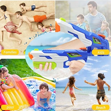2er Pack wasserpistole ,Reichweite 9 Meter ,wasserpistole mit großer reichweite,wasserpistole spielzeug,wassergewehr für erwachsene kinder, Sommer Strand Pool Spielzeug für Kinder Erwachsener - 2
