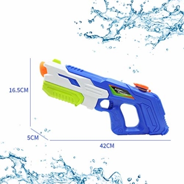 2er Pack wasserpistole ,Reichweite 9 Meter ,wasserpistole mit großer reichweite,wasserpistole spielzeug,wassergewehr für erwachsene kinder, Sommer Strand Pool Spielzeug für Kinder Erwachsener - 6